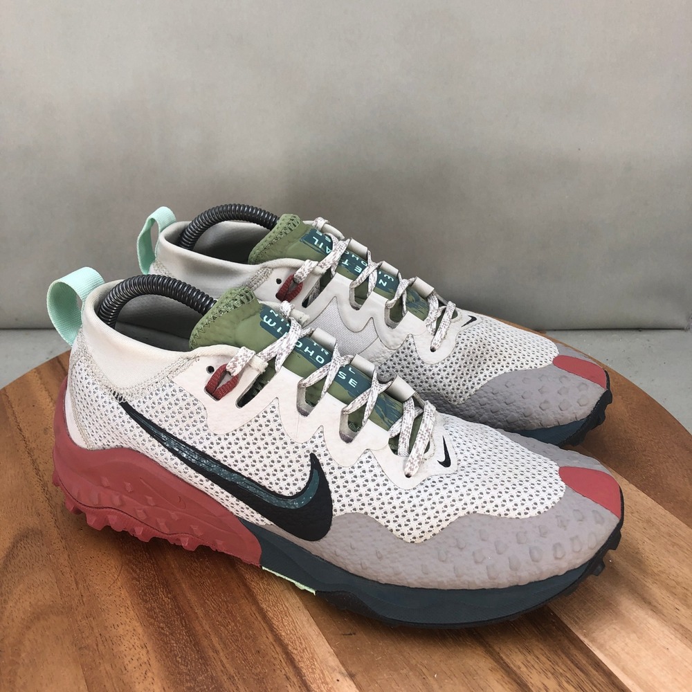 Nike Trail Running Shoes in White, Black, Coral and Mint